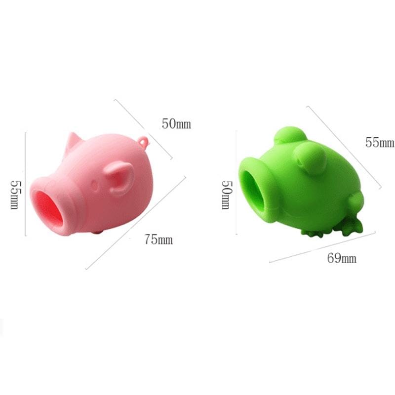 6 PCS Silicone Cartoon Animal Shape Egg White Separator Creative Egg Yolk Protein Automatic Filter Baking Tool (Frog )