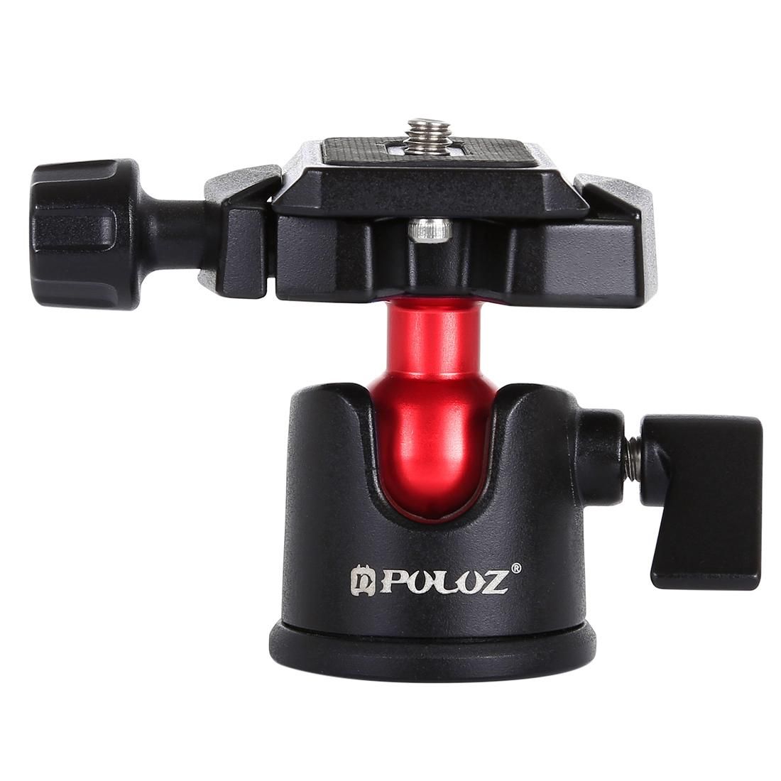 PULUZ 360 Degree Rotation Panoramic Metal Ball Head with Quick Release Plate for DSLR & Digital Cameras (Silver)