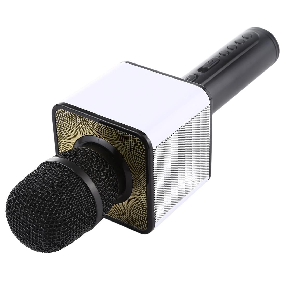 SDRD SD-08 Double Speakers High Sound Quality Handheld KTV Karaoke Recording Bluetooth Wireless Condenser Microphone (Black)