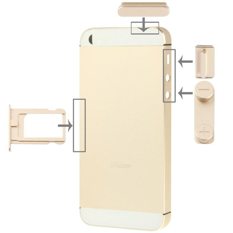 4 in 1 for iPhone 5 & 5S, Light Gold (Green)