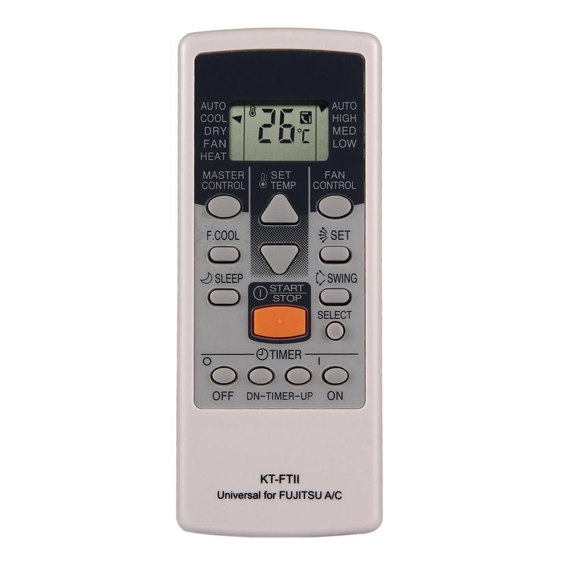 KT-FTII Universal A/C Air-Conditioner Remote Controller with LCD Screen for FUJITSU