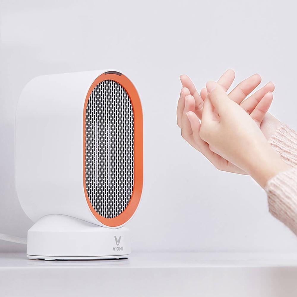 Original Xiaomi VIOMI 600W 220V Personal Small Portable Handy PTC Electric Fan Heater Warm Air Blower, US Plug (White)