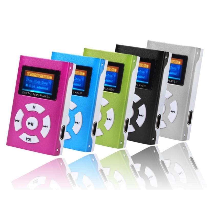 Portable TF Card Slot MP3 Player with LCD Screen (Blue)