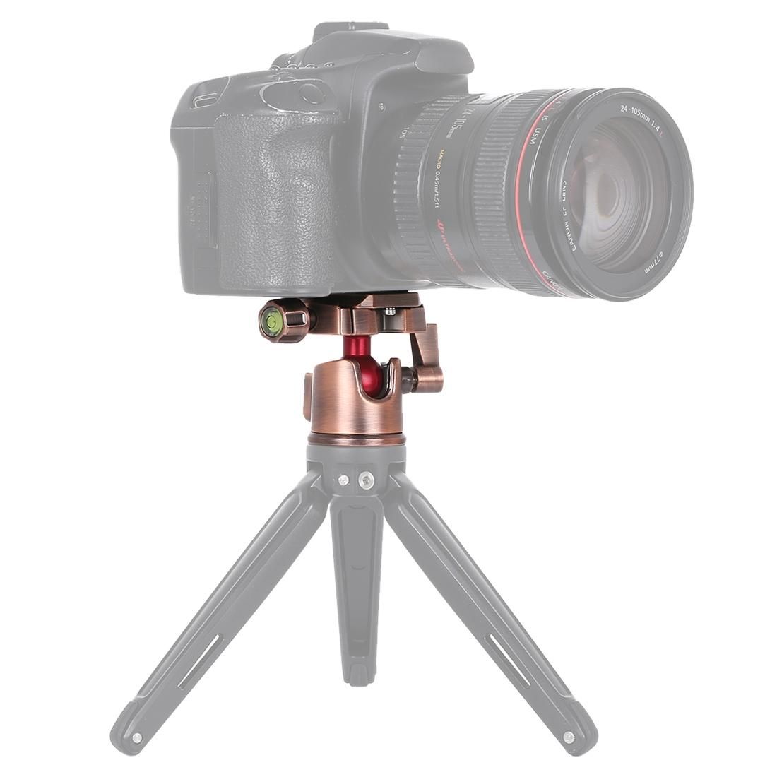 PULUZ 360 Degree Rotation Panoramic Metal Ball Head with Quick Release Plate for DSLR & Digital Cameras (Gold)