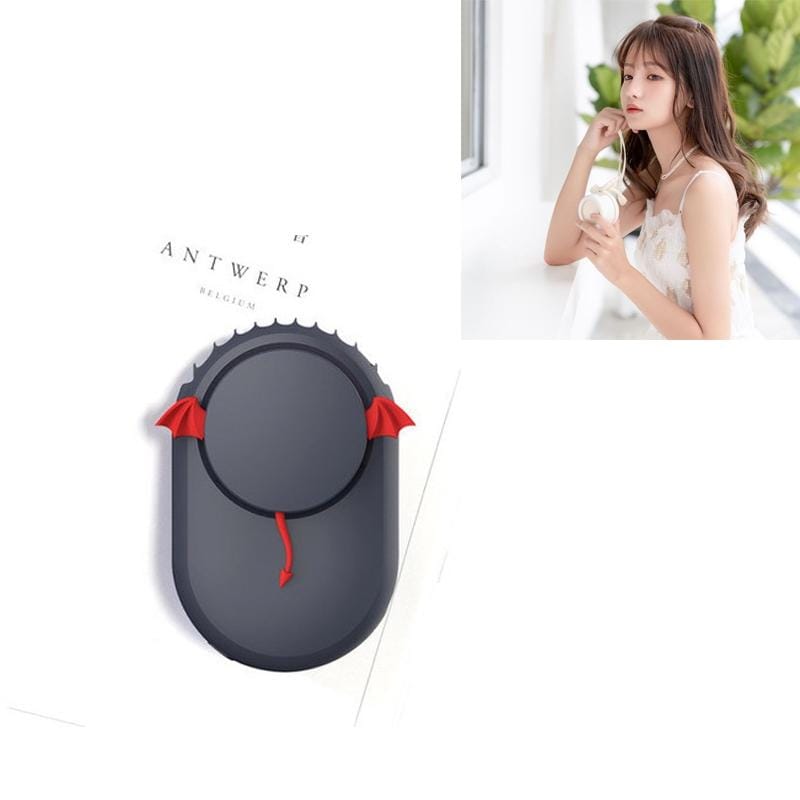 USB Charging Fan Brushless Hanging Neck Mini Sling Lazy Fan (Demon Blue)