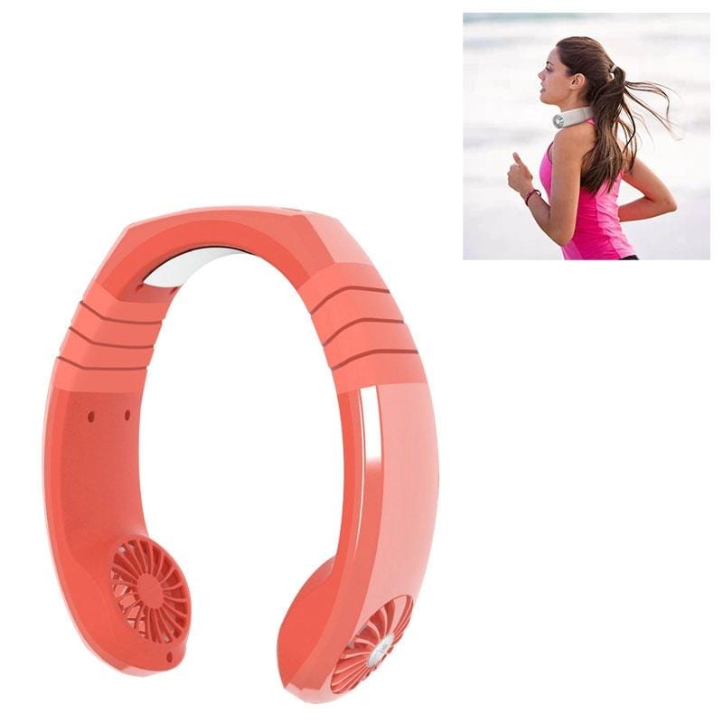 Creative Mini Hanging Neck Type Fan Outdoor USB Charging Fan (Coffee)