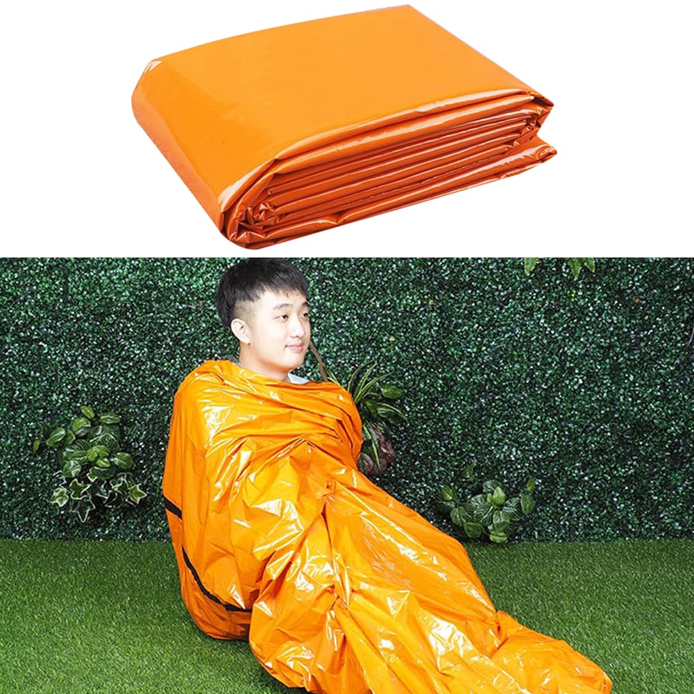 Reusable Emergency Sleeping Bag Survival Blanket Camping - blanket