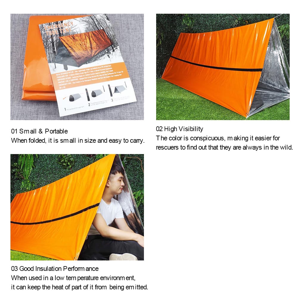 Reusable Emergency Sleeping Bag Survival Blanket Camping - blanket