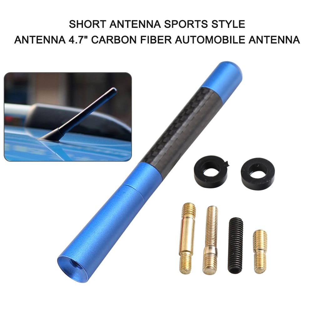 Short Antenna Sports Style Antenna 4.7" Carbon Fiber