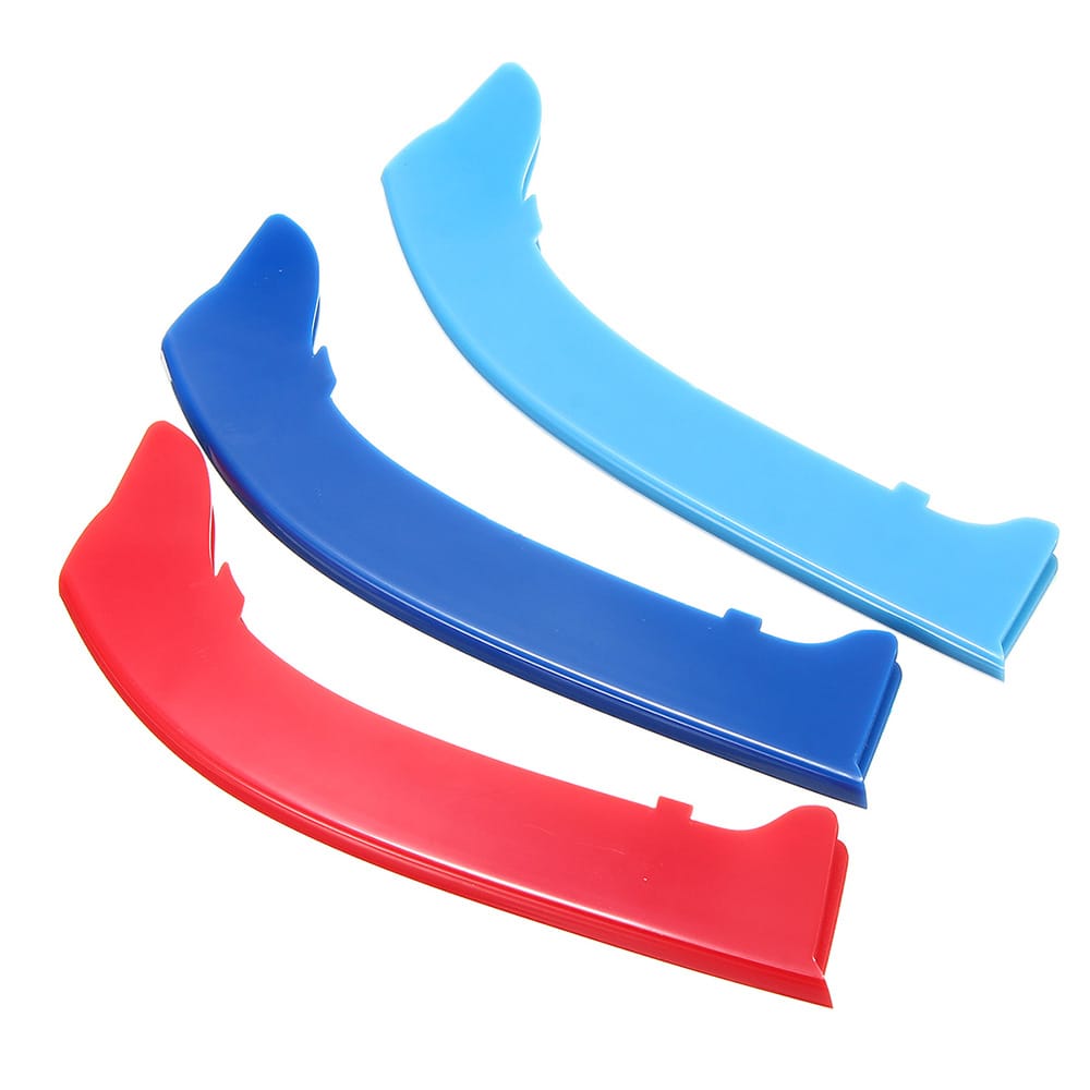 3pcs Cars M Color Front Kidney Grille Strips Covers - 3pcs
