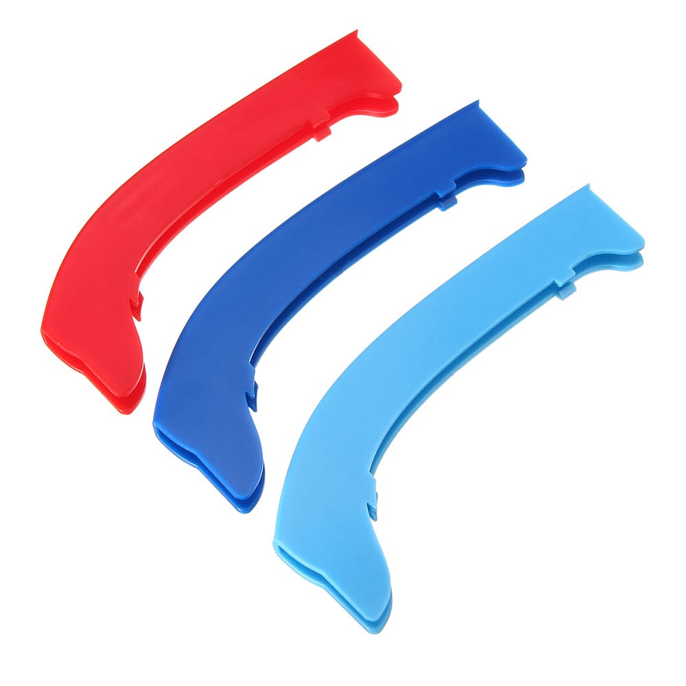 3pcs Cars M Color Front Kidney Grille Strips Covers - 3pcs
