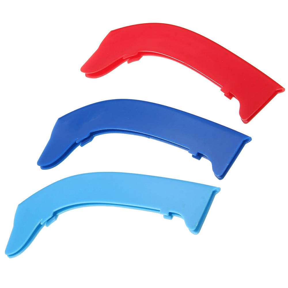 3pcs Cars M Color Front Kidney Grille Strips Covers - 3pcs
