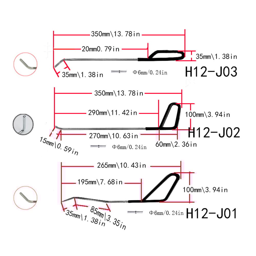 Hooks Rods Paintless Dent Removal Car Repairing Kit Auto