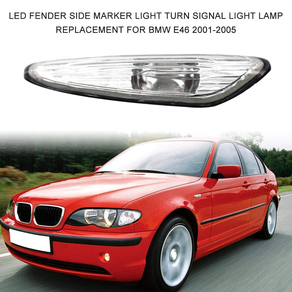 Left LED Fender Side Marker Light Turn Signal Light Lamp