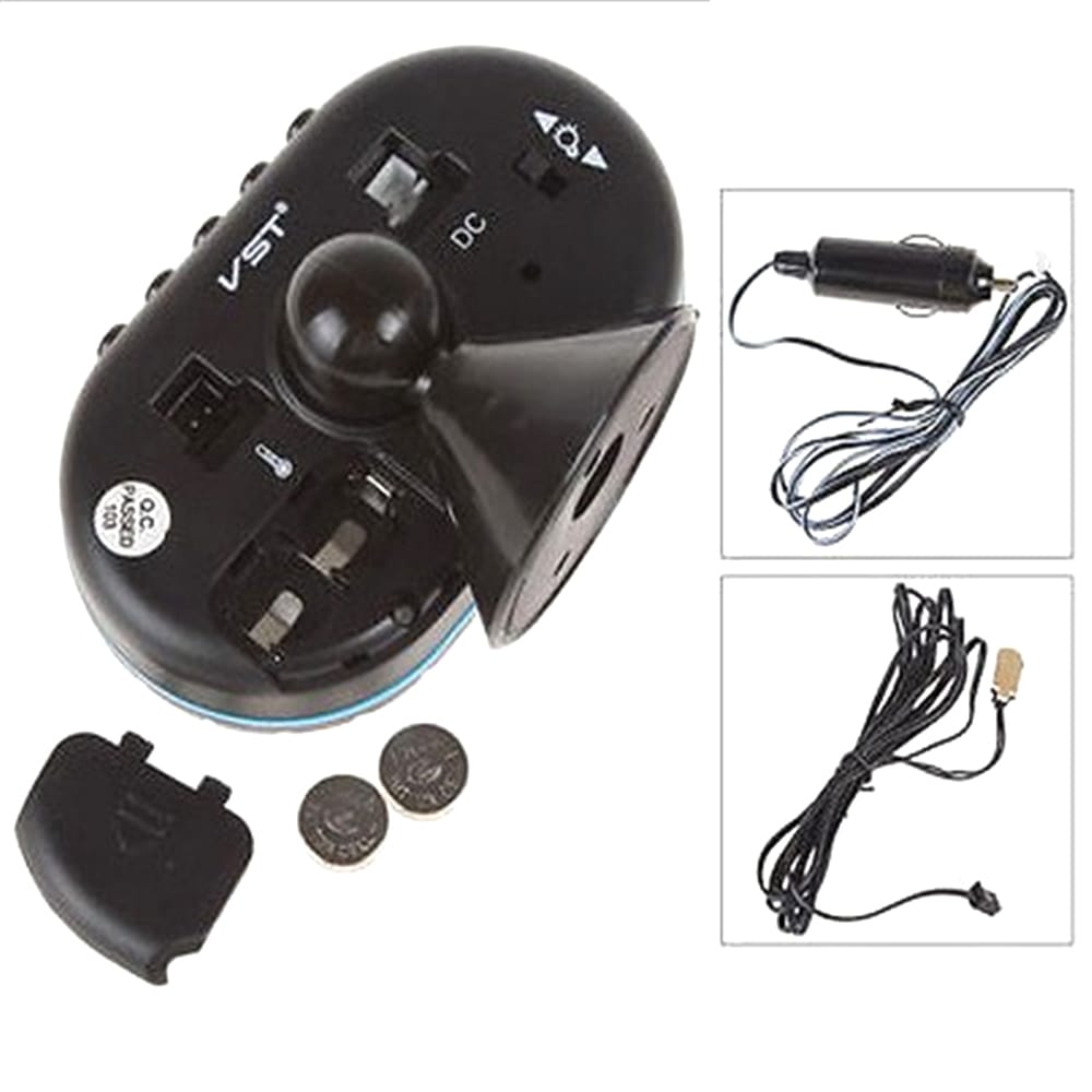 Car Thermometer Digital Clock DC 12V Automobile Clock LED