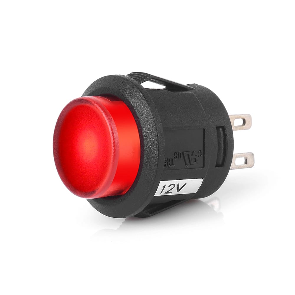 12V 20A Waterproof Lighted Round Rocker Button LED Switch 4