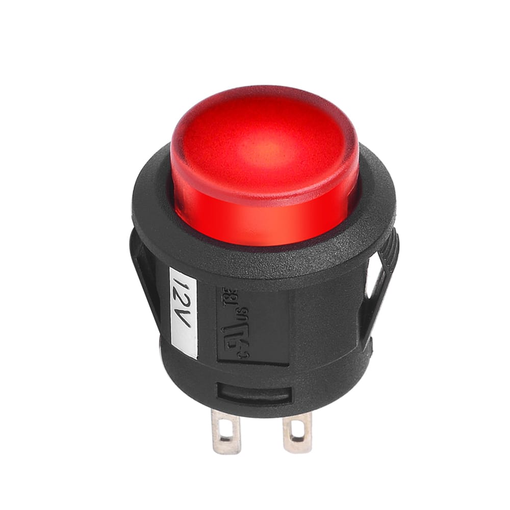 12V 20A Waterproof Lighted Round Rocker Button LED Switch 4