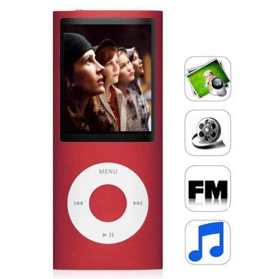 2.2 inch TFT Screen 8GB Pod 5th Style MP4 player with Camera, Support FM Radio, E-Book, Games (Red)