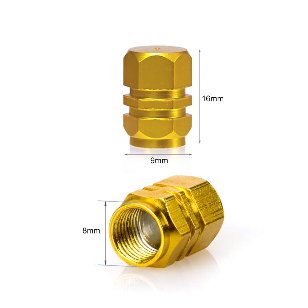 4PCS Aluminum Car Wheel Tires Valves Tyre Stem Air Caps