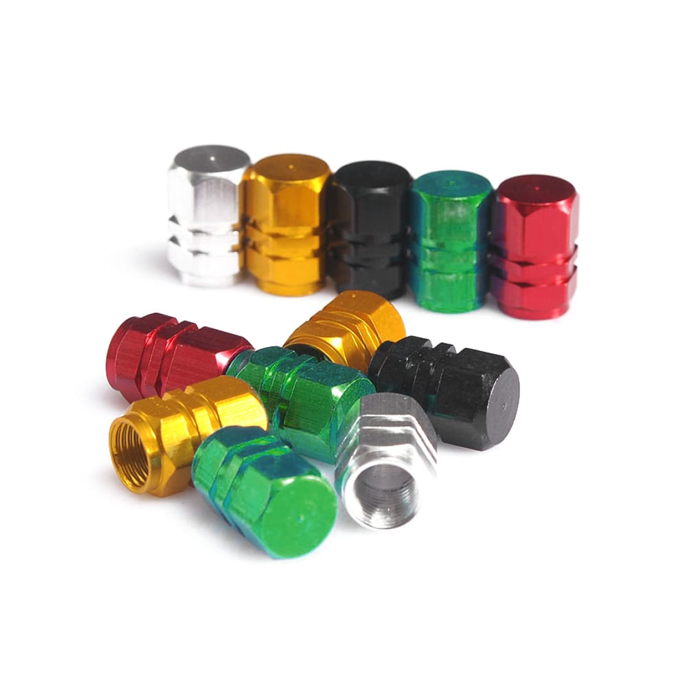 4PCS Aluminum Car Wheel Tires Valves Tyre Stem Air Caps