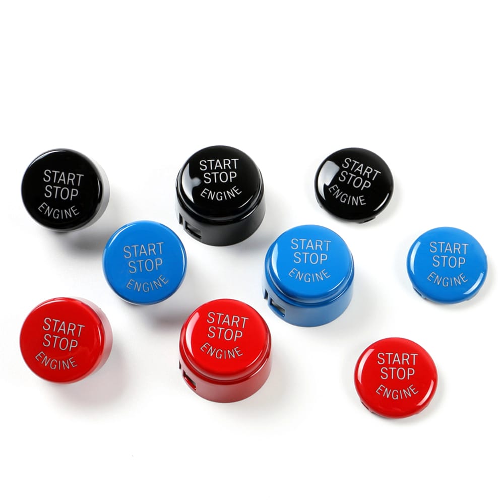 Car Engine Button Cover For BMW E Chassis with Sticky - E Chassis Black without Start-Stop