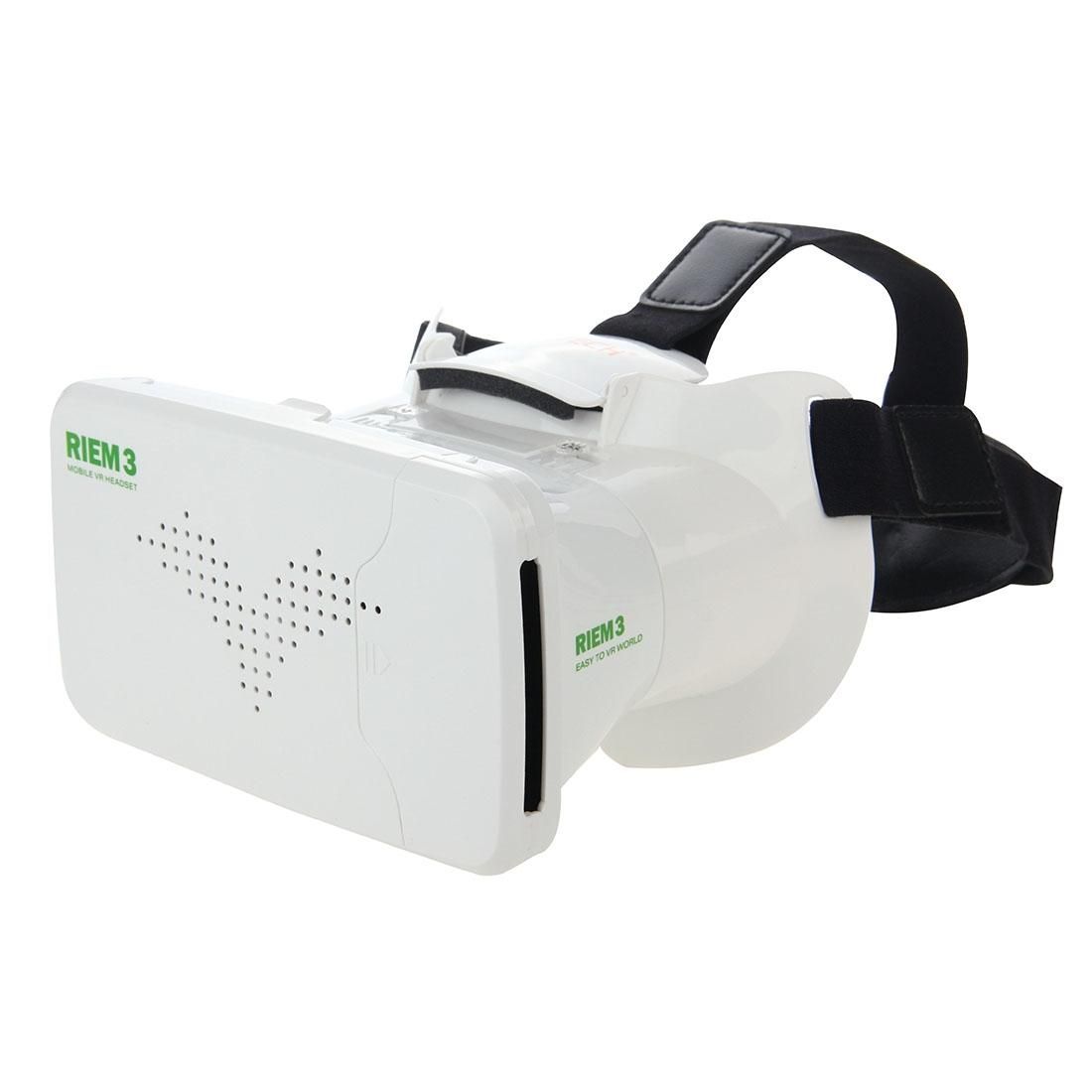 RITECH RIEM 3 Universal Virtual Reality 3D Video Glasses for 3.5 to 6 inch Smartphones (White)