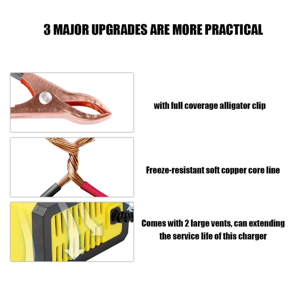 12V 8A Full Automatic Car Battery Charger Intelligent Fast - EU Plug