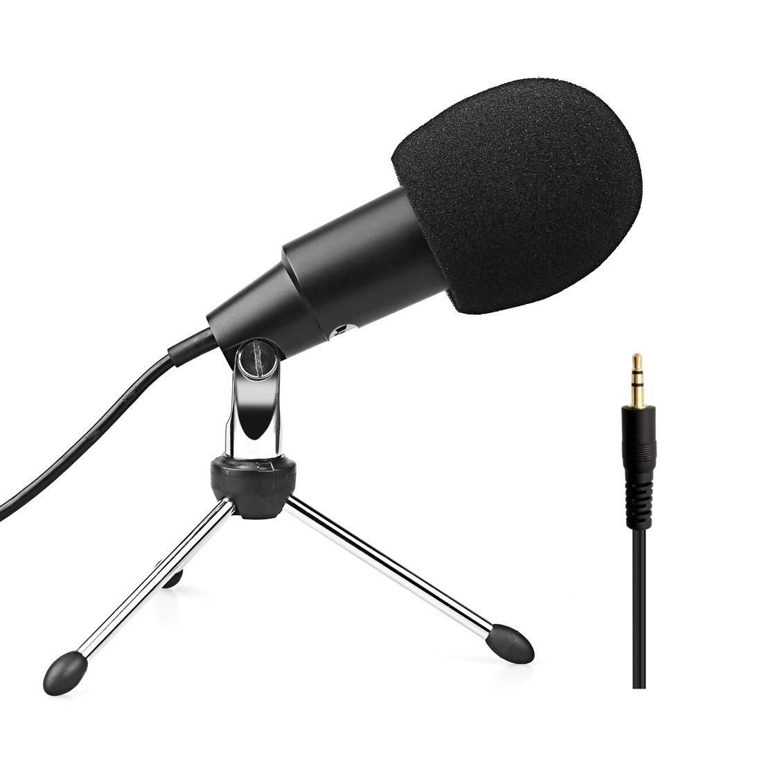 FIFINE K667 Home KTV Handheld Mic Universal Sound Recording Microphone with Tripod Stand for PC & Laptop & Live Boardcast, 3.5mm Earphone Port, Cable Length: 1.3m (Black)