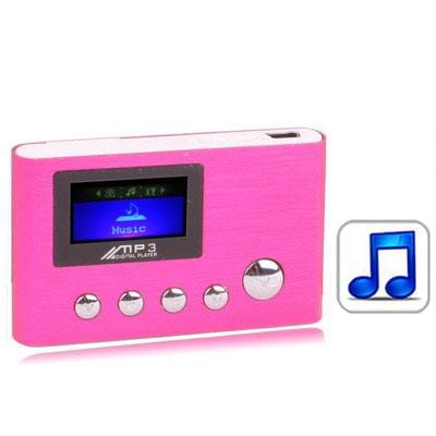 4GB MP3 Player with LCD Screen, Speaker (Magenta)