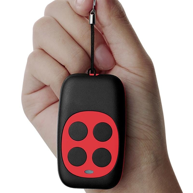 Colorful Four-Key Copying Remote Garage Door Gate Wireless Remote Control 433MHZ Copy Key Cloning Duplicator (Red)