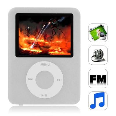 1.8 inch TFT Screen 8GB Nano 3rd Style MP4 player, Support FM Radio, E-Book, Games (Silver)
