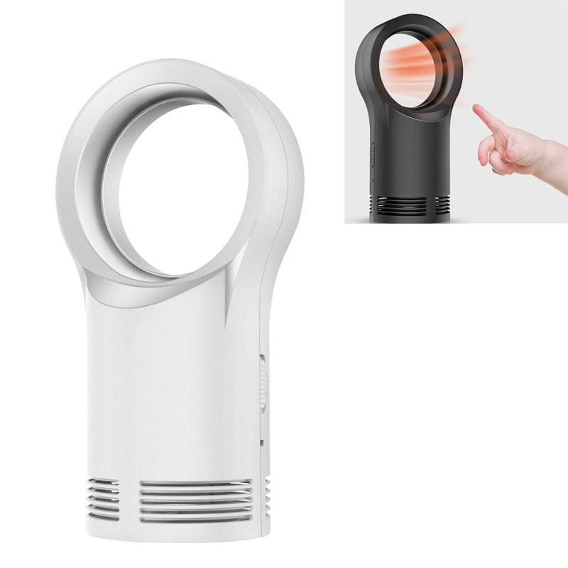 Quiet Desktop Mini Household Leafless Heater CN Plug (Matte White)