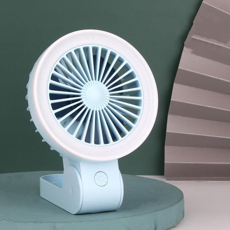 Foldable Handheld Small Fan Multifunctional Night Light Portable Fan (Blue)
