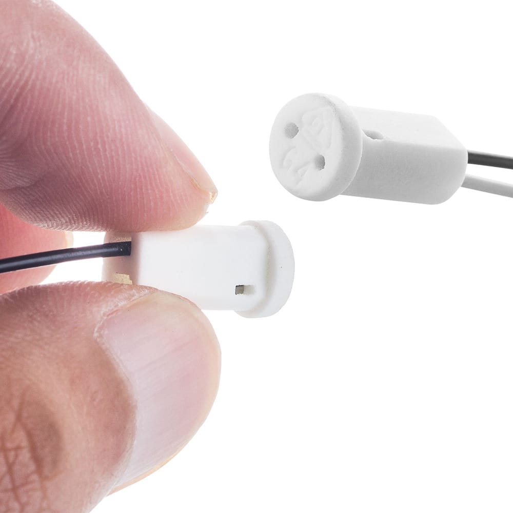 10Pcs G4 Base G4 Socket Holder Ceramic Head Wire Special