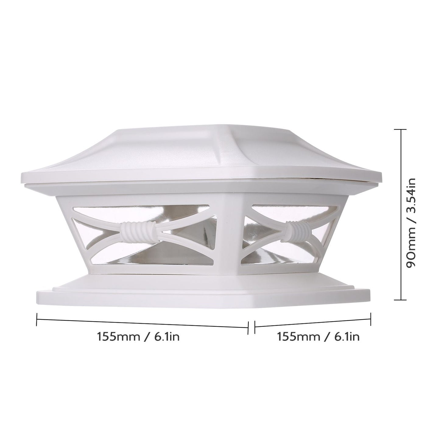 Solar Post Lights Garden Landscape Lamp IP44 Water-resistant - warm white