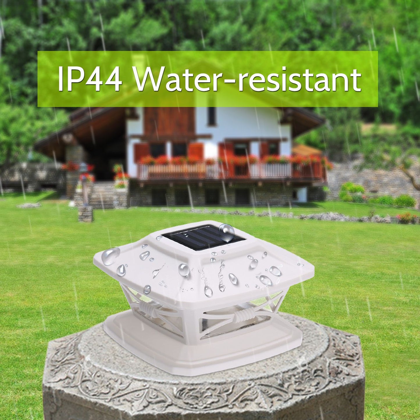 Solar Post Lights Garden Landscape Lamp IP44 Water-resistant - warm white