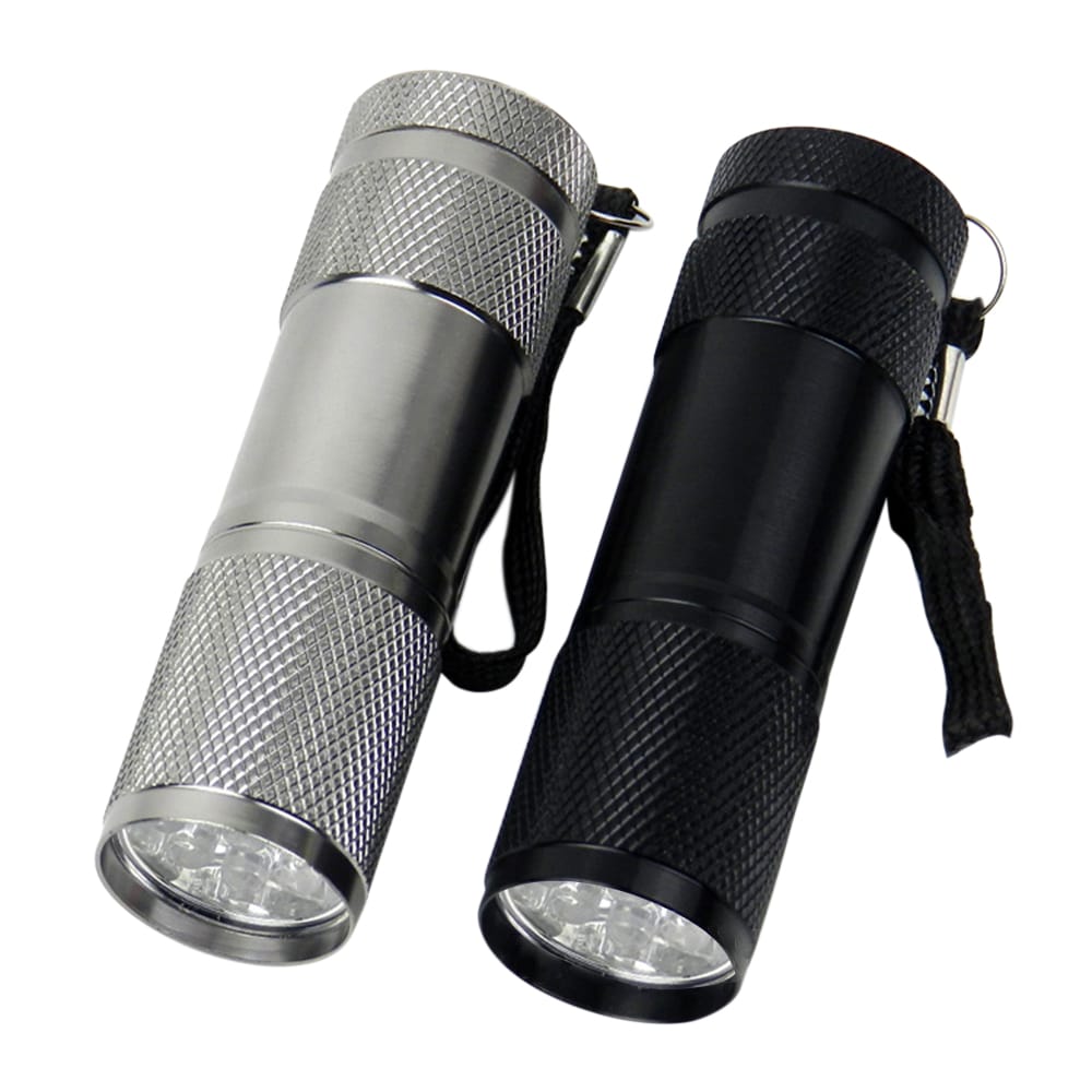 9LED UV Flashlight Torch Light Lamp Aluminum Ultraviolet