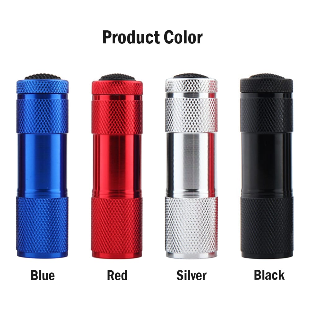 9LED UV Flashlight Torch Light Lamp Aluminum Ultraviolet