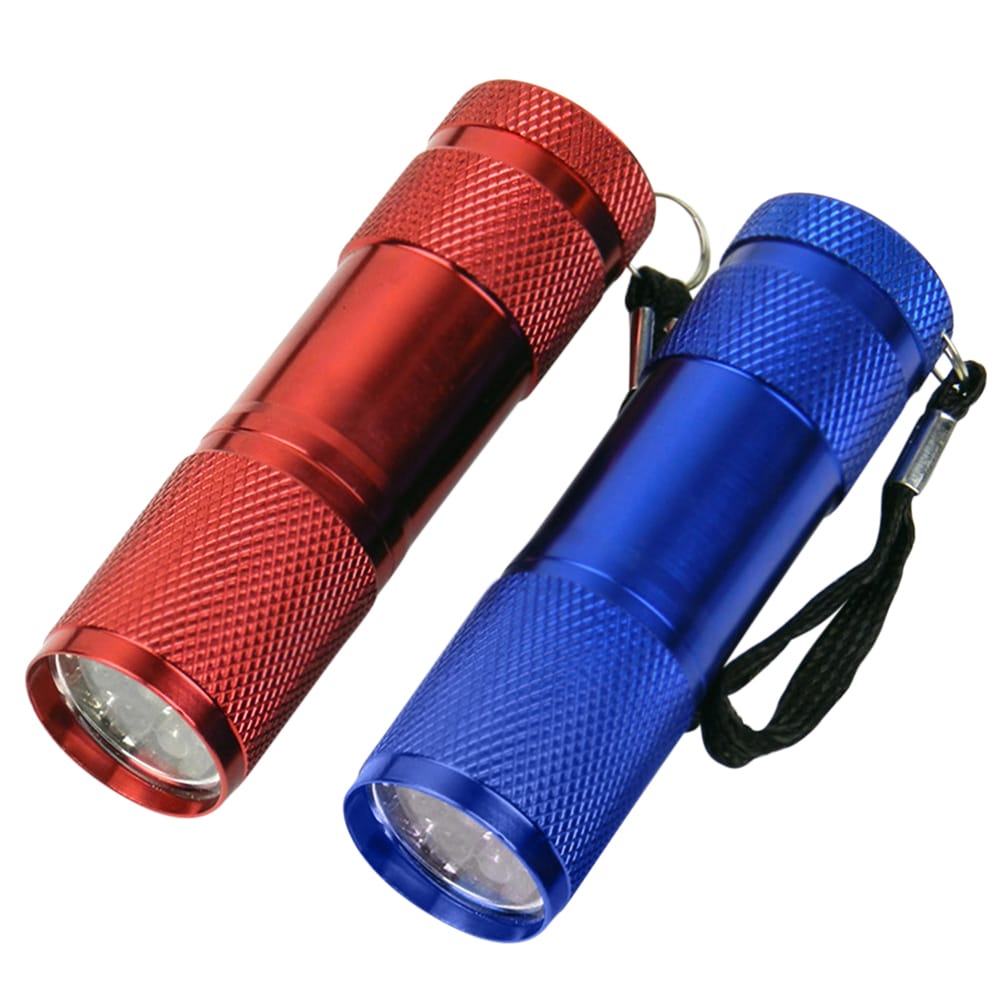 9LED UV Flashlight Torch Light Lamp Aluminum Ultraviolet