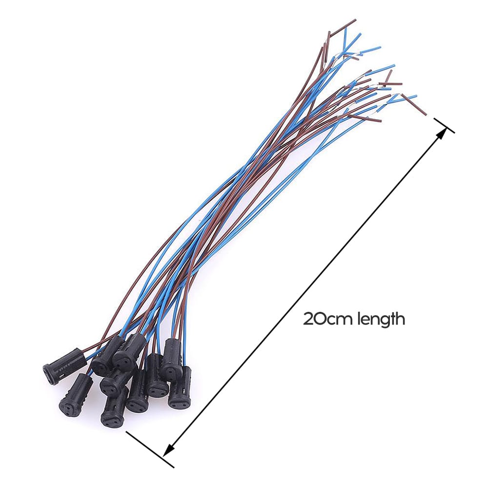 10Pcs G4 Lamp Holder Wire Socket Cable 200mm Light-emitting - 10Pcs