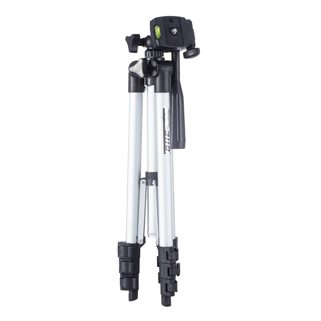 Live Broadcast Tripod 4-Section Folding Legs Aluminum Alloy Tripod Mount with U-Shape Three-Dimensional Tripod Head for DSLR & Digital Camera, Adjustable Height: 35-106cm