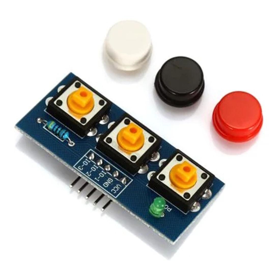 LDTR - Key3 3 - 6V Independent Key Touch Button Module External Keyboard with LED Power Indicator