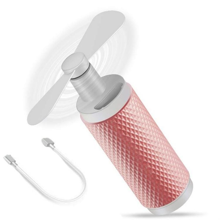 FS-888 Electric Rechargeable Hand Held Fans USB Small Fan Portable Cooling Fan (Pink)