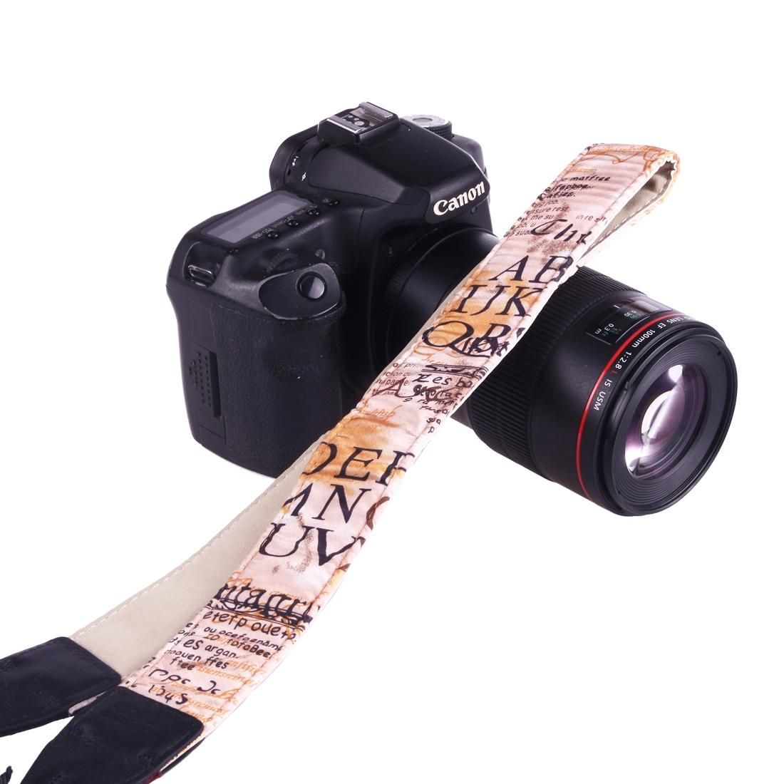 LYNCA LI-04 European and American Style Series Champagne Pattern Universal Genuine Leather Shoulder Neck Strap Camera Strap for Nikon / Canon / Sony / Panasonic / SLR DSLR ILDC (Style2)