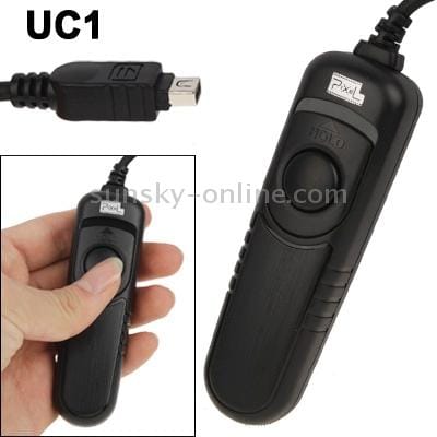 Pixel RC-201/UC1 Remote Switch Shutter Release Cord for Olympus XZ-1,E-100,E-30,E620,E600,E550,E520,E510,E450,E420,E410,E400,SP-590UZ,570UZ,560UZ,550UZ,510UZ (Black)