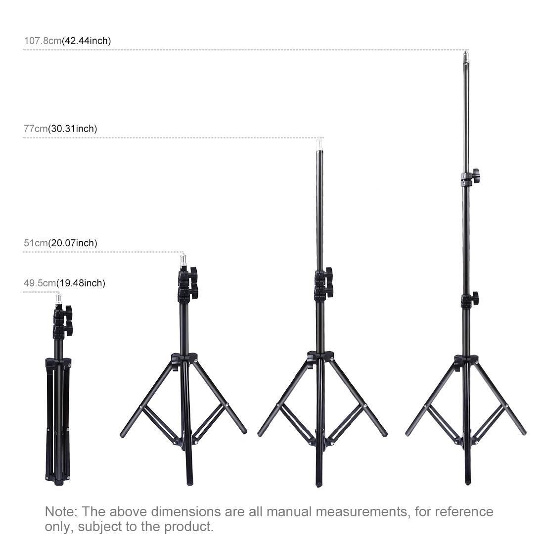 PULUZ 1.1m Height Tripod Mount Holder for Vlogging Video Light Live Broadcast Kits