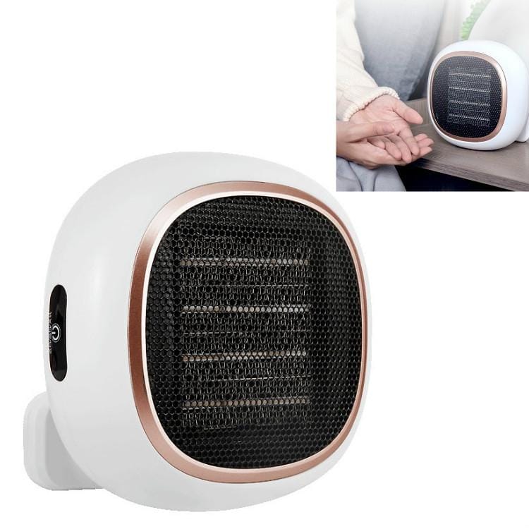 Touch Home Desktop Small Sun Wall-Mounted Heating Fan Mini Electric Heater, CN Plug (White)