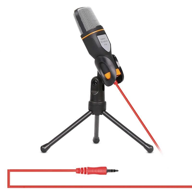 Yanmai SF666 Professional Condenser Sound Recording Microphone with Tripod Holder, Cable Length: 1.3m, Compatible with PC and Mac for Live Broadcast Show, KTV, etc. (Black)