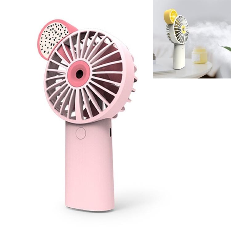 Fruit Charging USB Handheld Spray Humidifying Pocket Fan (Pink)