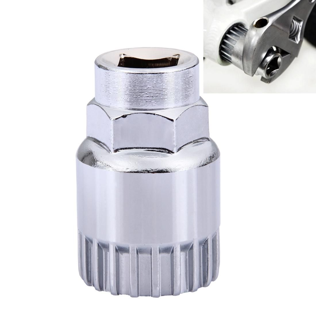 Bicycle Bike Cassette Freewheel Lockring Remover Remove Tool fits for Shimano (Silver)